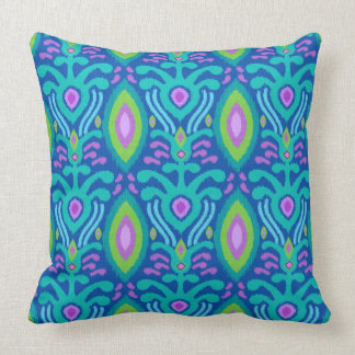 Bohemian Ikat Blue Cushion