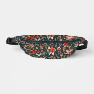 Bohemian Indo-Persian Floral Pattern Vintage Red Bum Bags