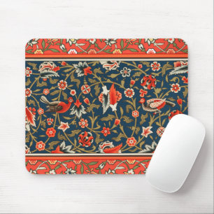 Bohemian Indo-Persian Floral Pattern Vintage Red  Mouse Pad