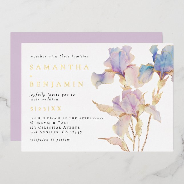 Bohemian Iris Wedding (Front/Back)