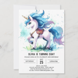 Bohemian Kids Horse Birthday  Invitation