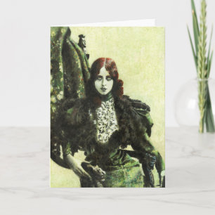 Bohemian Lady Vampire Greetings Card