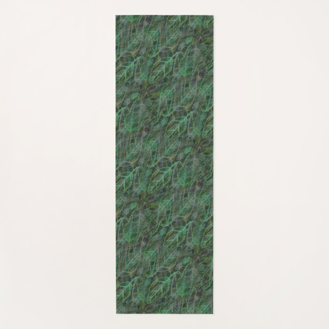 Bohemian Leaves Yoga Mat (Front)