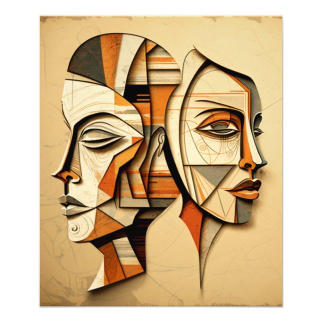 Bohemian Line Art Couple Poster (Front)