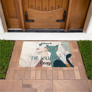 Bohemian Maine Coon Cat Flat Warming Gift Doormat