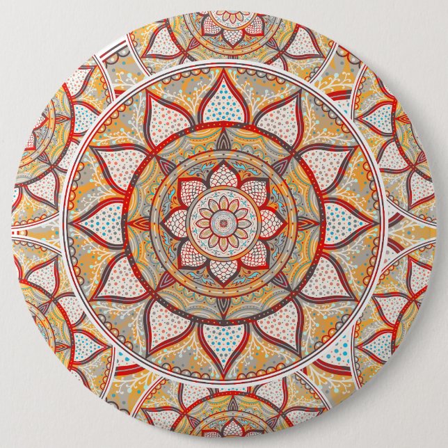 Bohemian Mandala 6 Cm Round Badge (Front)