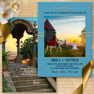 Bohemian Mediaeval Photo Wedding Invitation