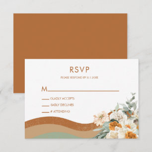 Bohemian Modern Earth Tones Terracotta RSVP Cards