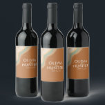 Bohemian Modern Terracotta Wedding Wine Label<br><div class="desc">Bohemian Modern Terracotta Wedding Wine Label. Scroll down and click on this collection to find matching items.</div>