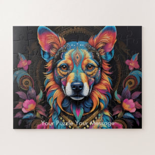 Bohemian Mosaic Majesty The Painted Dog Jigsaw Puzzle