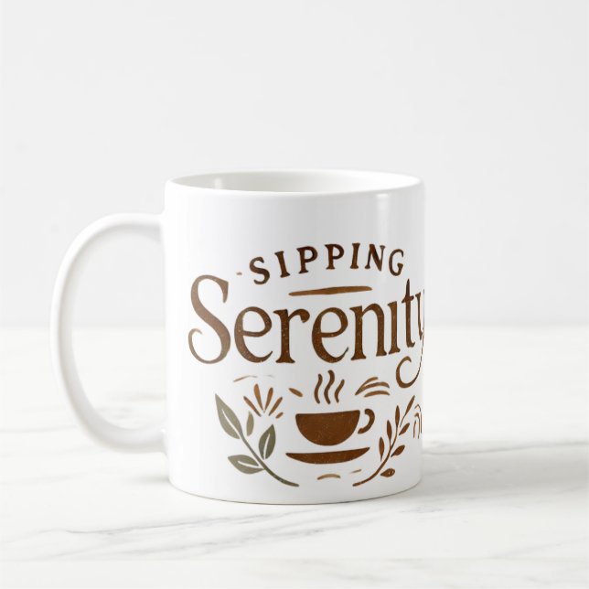 Bohemian Mug – Aesthetic & Earthy Coffee Cup (Left)