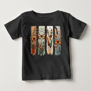 Bohemian Nature Art Panel Baby T-Shirt