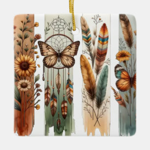 Bohemian Nature Art Panel Ceramic Ornament