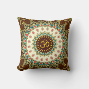 Bohemian OM Mandala Cushion / Pillow