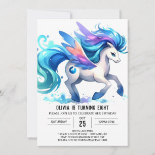 Bohemian Online Horse Birthday Invitation