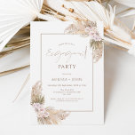 Bohemian Orchard Pampas Grass Floral Engagement Invitation<br><div class="desc">Bohemian Orchard Pampas Grass Floral Engagement Invitation

Bohemian floral engagement invitation featuring two floral arrangements with pampas grass and orchards as well as a fine line frame.</div>