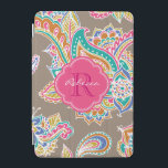 Bohemian Paisley Custom Monogram iPad Mini Cover<br><div class="desc">Add a touch of boho charm to your device with this colourful hand-drawn paisley iPad case! Featuring an intricate, artistic bohemian paisley pattern, this case brings a vibrant and stylish look to your tablet. Customise it with your name or monogram initials for a personal touch. Available in a variety of...</div>