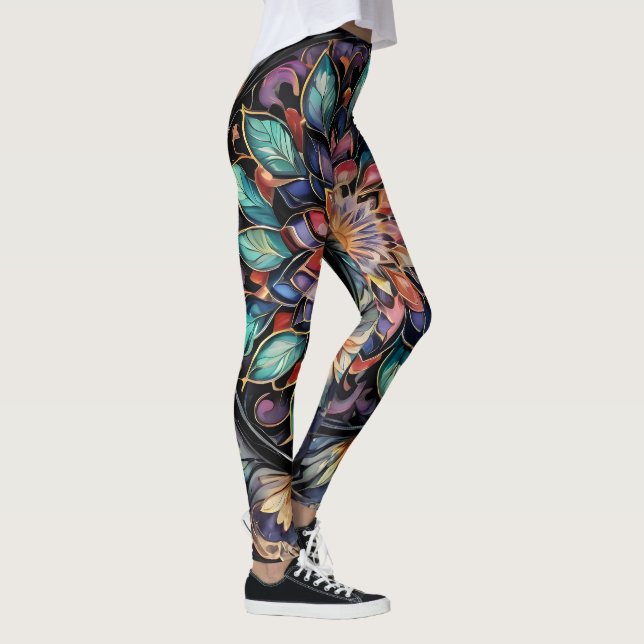 Bohemian Paisley no1 Leggings (Right)