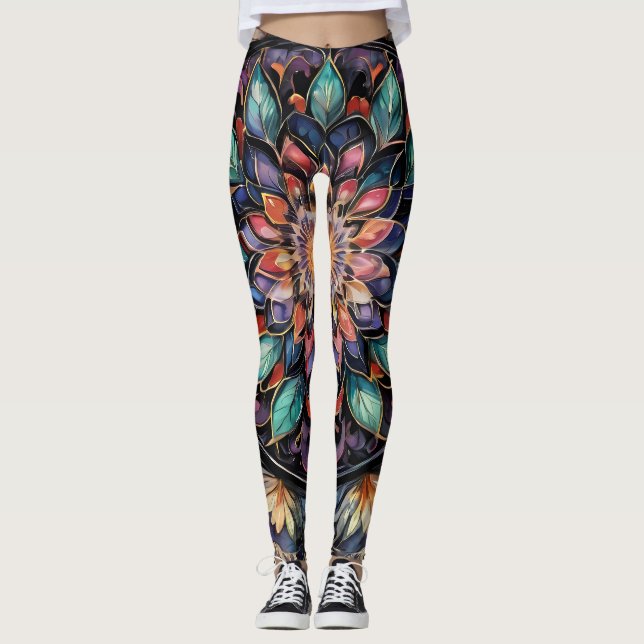Bohemian Paisley no2 Leggings (Front)