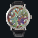 Bohemian Paisley Timeless Pattern Watch<br><div class="desc">A lovely paisley motif shown here in a harmonious array of rich jewel tones. The paisley design traces its origins back to Persia and the Sassanid Dynasty, a period of time that stretches back to around 221AD. Its distinctive shape, likened variously to a tear drop, a kidney or even that...</div>