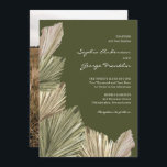 Bohemian Palm Leaves Wedding Invitation with Photo<br><div class="desc">This beautiful wedding invitation the perfect way to invite all of your friends and family to your wedding celebration! Easily edit all the information to create a unique wedding invitation. Add a photo to the back!

See the entire collection for more matching items!</div>