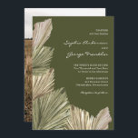 Bohemian Palm Leaves Wedding Invitation with Photo<br><div class="desc">This beautiful wedding invitation the perfect way to invite all of your friends and family to your wedding celebration! Easily edit all the information to create a unique wedding invitation. Add a photo to the back!

See the entire collection for more matching items!</div>