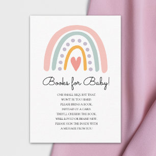 Bohemian Pastel Rainbow Baby Shower for a Girl Enclosure Card