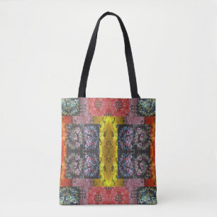 Bohemian Patchwork Psychedelic  Tote Bag
