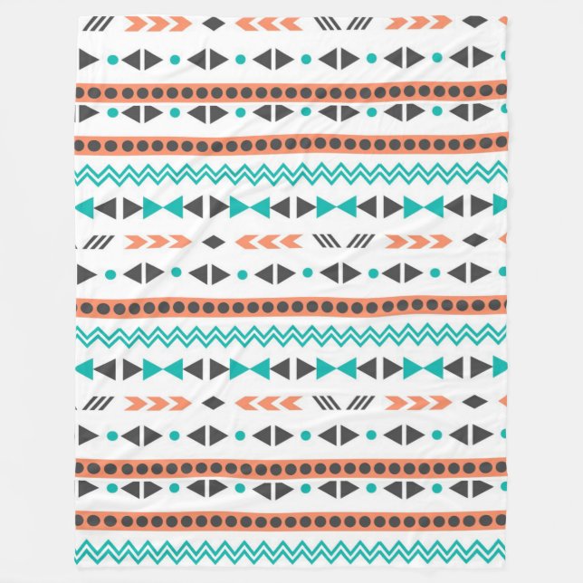 Bohemian Pattern Fleece Blanket (Front)