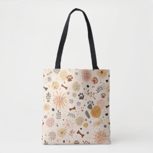 Bohemian Pet Carrier Tote   Terracotta Paw Prints Bag