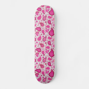 BOHEMIAN PINK PAISLEY SKATEBOARD DECK