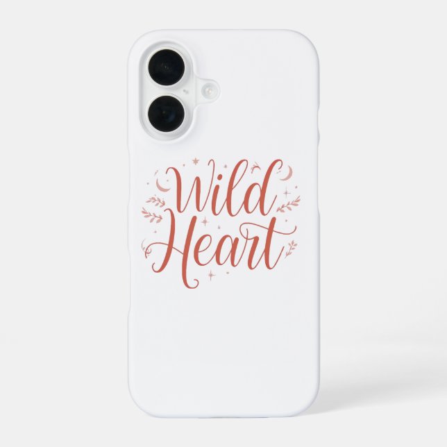 Bohemian Pink Script Typography iPhone 16 Case (Back)