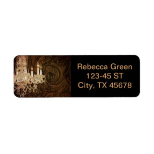 Bohemian Primitive Western Country chandelier Return Address Label