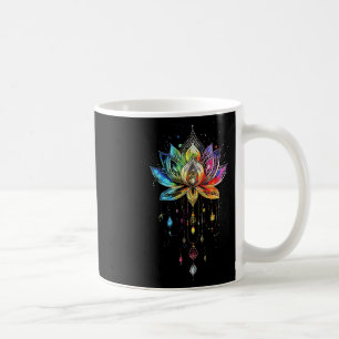 Bohemian Rainbow Lotus Flower Yoga Lotus Flower Coffee Mug