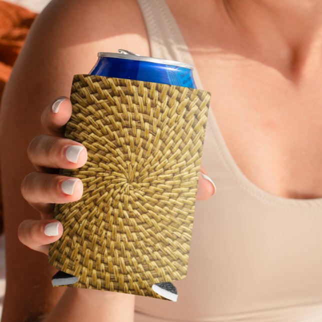 Bohemian Rattan Basketweave Wicker  Can Cooler (Creator Uploaded)