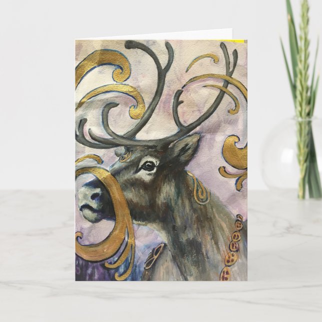 Bohemian Reindeer Card (Front)