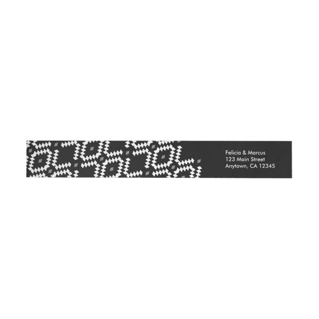 Bohemian return address wraparound label (Individual)