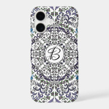 Bohemian rhapsody intricate floral monogram