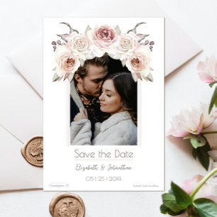 Bohemian Rose Arch Photo Save The Date