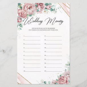 Bohemian Roses eucalyptus gold Wedding Memory