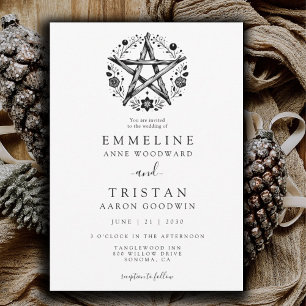 Bohemian Rustic Nature Pagan Wicca Wedding Invitation