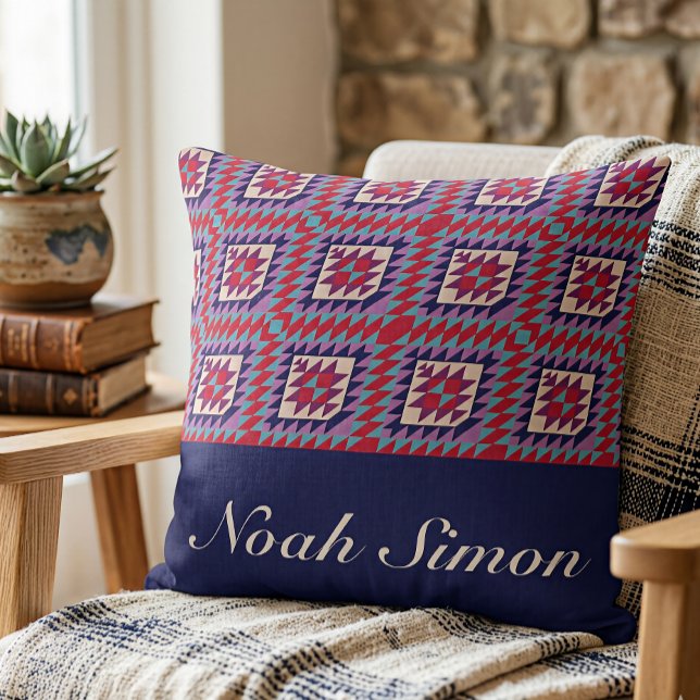 Bohemian seamless mosaic Colourful pattern Cushion (Creator Uploaded)