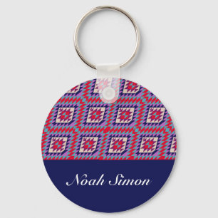 Bohemian seamless mosaic Colourful pattern Key Ring