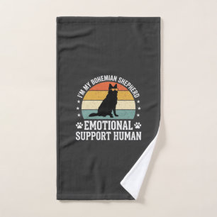 Bohemian Shepherd Emotional Support Human Dog Hand Towel