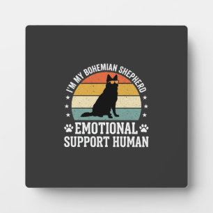Bohemian Shepherd Emotional Support Human Dog Plaque
