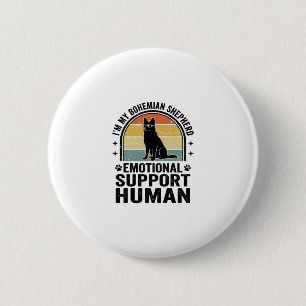 Bohemian Shepherd Emotional Support Human Vintage 6 Cm Round Badge