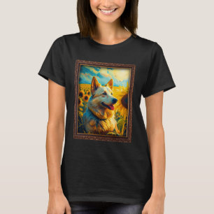 Bohemian Shepherd Painting Sunflower Flower Mum Wo T-Shirt