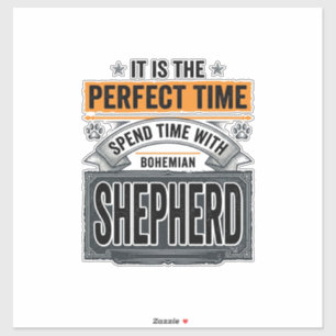 Bohemian Shepherd Vintage Dog Lover Typography Des