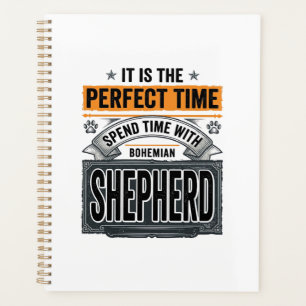 Bohemian Shepherd Vintage Dog Lover Typography Des Planner