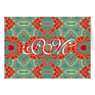 Bohemian Sophisticated Turquoise Coral Floral